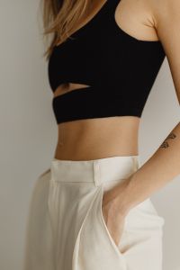 Kaboompics - Simplistic Sophistication - A Fashion Photoshoot with a Stunning Model in Neutral Minimalist Outfits