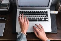 Kaboompics - Woman working on the laptop