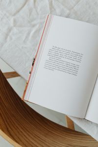 Kaboompics - Close Up of Open Book Pages on a White Table