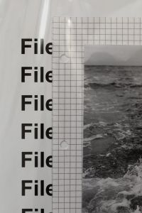 Kaboompics - Black and White Seascape Photo on Grid Paper Archive Layout