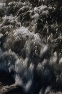Dynamic Gray Surf and Spray, Vertical Ocean Background