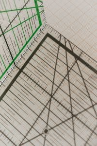 Kaboompics - Transparent Triangle Ruler for Pattern Drafting