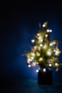 Kaboompics - Out-of-Focus Christmas Tree Lights on Dark Blue