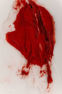 Kaboompics - Red Lipstick Texture with Gloss