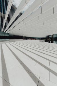 Kaboompics - Modern white building, EDP Headquarters of architect Aires Mateus, Lisbon, Portugal