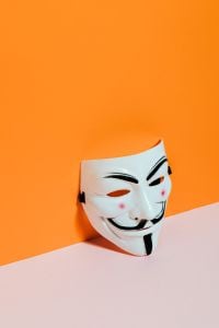 Kaboompics - Guy Fawkes Mask Halloween Prop with Copy Space