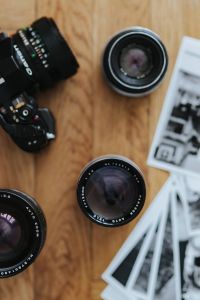 Vintage Cameras and Analog Film Photography with Black-and-White Prints