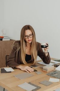 Kaboompics - Creative Professional Enjoying Coffee at Interior Design Studio Desk