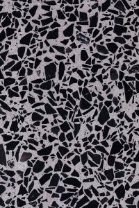 Kaboompics - White Terrazzo with Dense Small Black Chips, High-Contrast Modern Surface