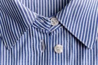 Kaboompics - Blue White Stripe Shirt – Symmetrical Collar View