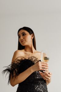 Kaboompics - Sophisticated Wine Night Portrait in a Minimalist Neutral Interior