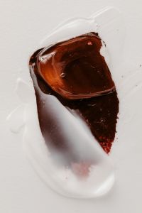 Kaboompics - Brown Lipstick with Clear Gloss Texture