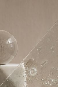 Kaboompics - Glass Sphere and Ice Textured Glass Panel