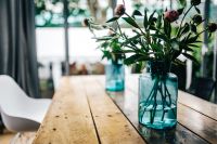 Kaboompics - Peony in a blue vase