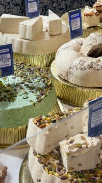Kaboompics - Assorted Halva With Pistachios At A Traditional Market Stall