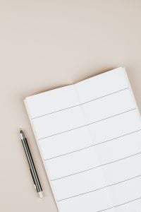 Kaboompics - Blank Planner Page with Pencil