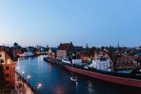 Kaboompics - Gdansk Motlawa Waterfront at Dusk with Historic Buildings