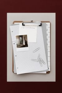 Kaboompics - Creative Editorial Moodboard with Handwritten Invitation and Instant Photo