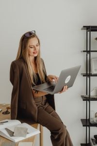Kaboompics - Business Portrait of Architect With Laptop in Design Studio