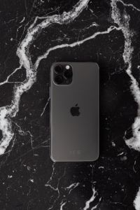 Black Apple iPhone 11 Pro on Marble and Terrazzo Surfaces