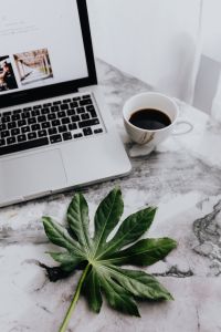 Kaboompics - Apple MacBook on the marble desk