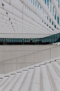 Kaboompics - Modern white building, EDP Headquarters of architect Aires Mateus, Lisbon, Portugal