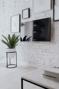 Kaboompics - Living Room With Scandi Interior Design, Un'common Marble Table