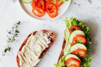 Kaboompics - Close-Up Vegetable Sandwich with Cucumber, Tomato and Lettuce
