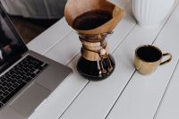Kaboompics - Chemex Coffee Maker with Gold Cup