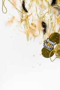 Kaboompics - New Year's Eve Celebration Background With Masquerade Mask