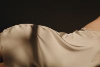 Kaboompics - Light Beige Satin Nightgown Close-Up