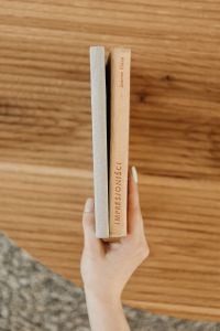 Kaboompics - Minimal Bullet Journal Notebooks on Wooden Desk