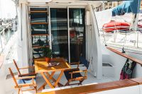 Kaboompics - Yacht Cockpit Dining Area in Barcelona Marina