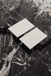 Black Marble Business Card Mockups for Branding and Stationery Design