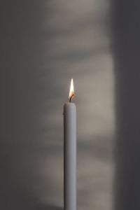 Kaboompics - Single Lit White Candle Close-Up