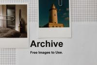 Kaboompics - Archive Editorial Layout with Instant Photos and Bold Typography