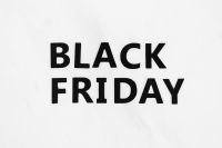 Kaboompics - Black Friday Lettering on White Background with Copy Space