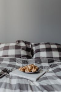 Kaboompics - Blue pillows on a carpet