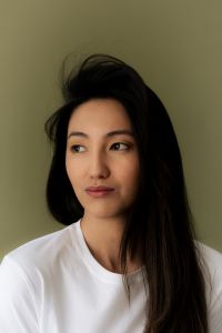 Kaboompics - Studio Portrait of Woman in White T Shirt