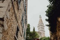 Kaboompics - St. Euphemia Church Tower between Historic Stone Facades in Rovinj