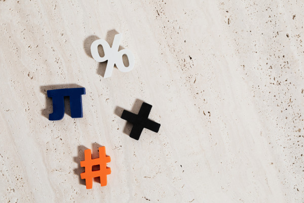 Non Zero Symbol In Math Colorful Mathematical Symbols on a Neutral Stone Surface for Math ...