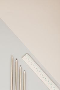 Kaboompics - Ruler and Pencils on Two-Tone Neutral Background