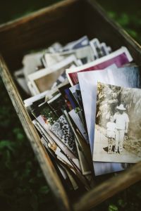 Kaboompics - Old Family Photographs in a Wooden Keepsake Box