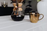 Kaboompics - Chemex Coffee Maker with Gold Cup