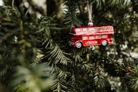 Kaboompics - Red London Bus Ornament on Christmas Tree Branches