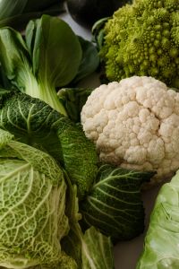 Kaboompics - Assorted Green Vegetables on Light Background with Copy Space