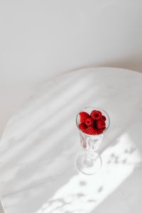 Kaboompics - Overhead Raspberry Filled Champagne Flute