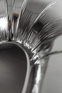 Kaboompics - Ribbed Chrome Texture Macro