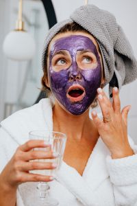 Kaboompics - Woman with facial skincare mask