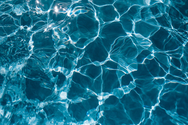 Clear Pool Water with Large Sunlit Caustic Patterns for Blue ...